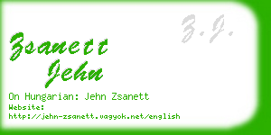 zsanett jehn business card